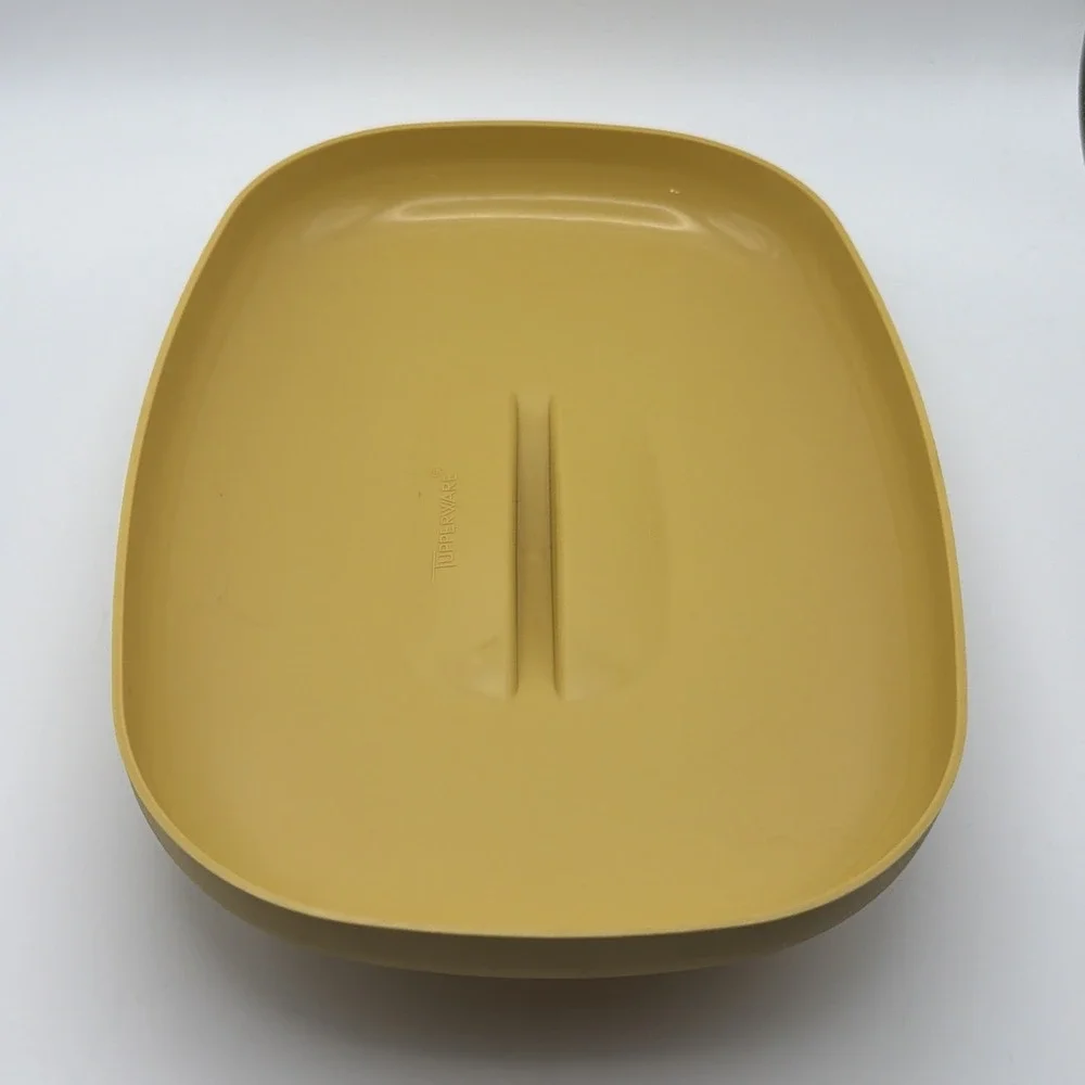 Vintage Tupperware #1273-4 Harvest Gold 3 Piece Vegetable/Rice Steamer Strainer